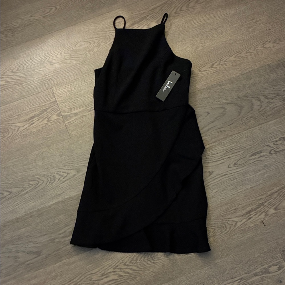 Lulu's Elegant Black Mini Dress